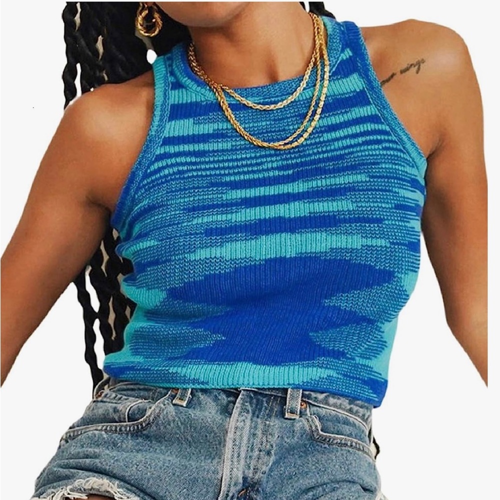 Women Basic Ribbed Knit Tank Top